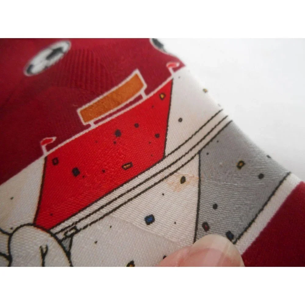 Vintage Disney Soccer Burgundy tie Mickey Donald - Picture 5 of 7